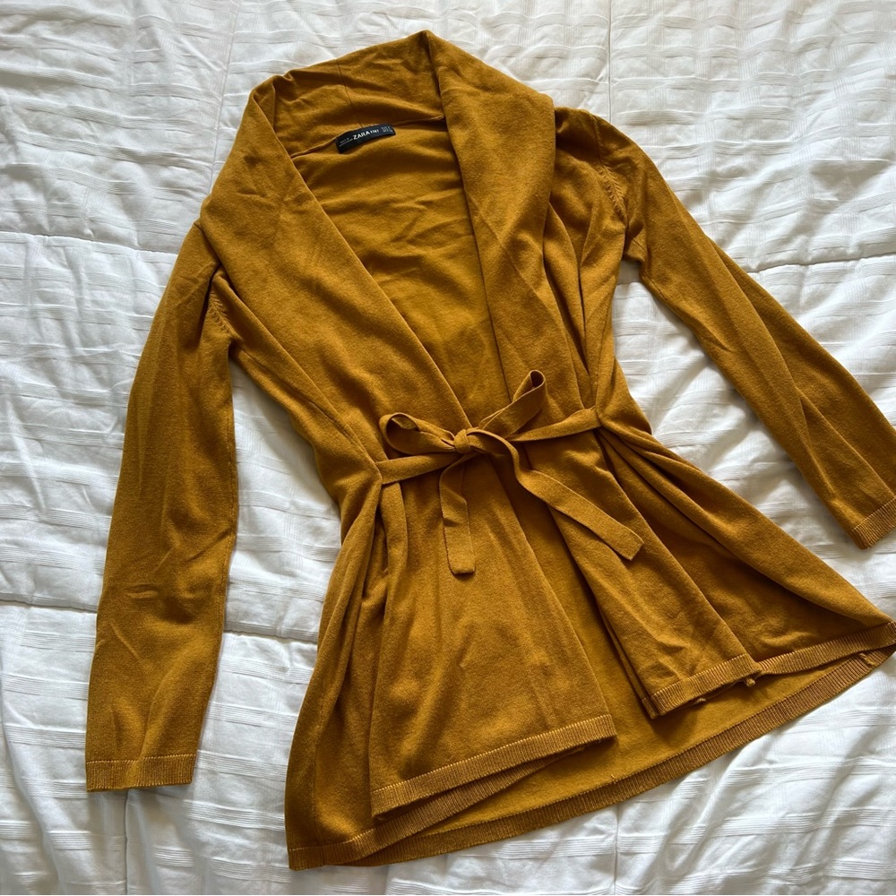 Zara Knit Tie front Cardigan Size S